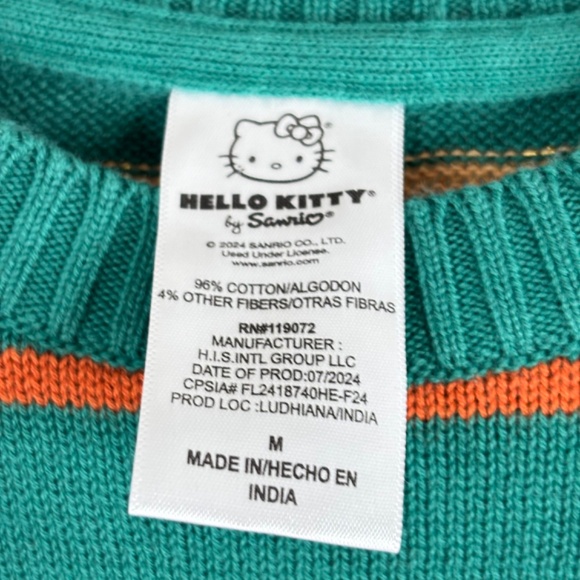 Hello Kitty Christmas Sweater Girl M Gingerbread Cat Festive Holiday Photos Gift - Picture 5 of 9